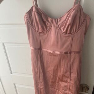 Saint Genies pink satin dress